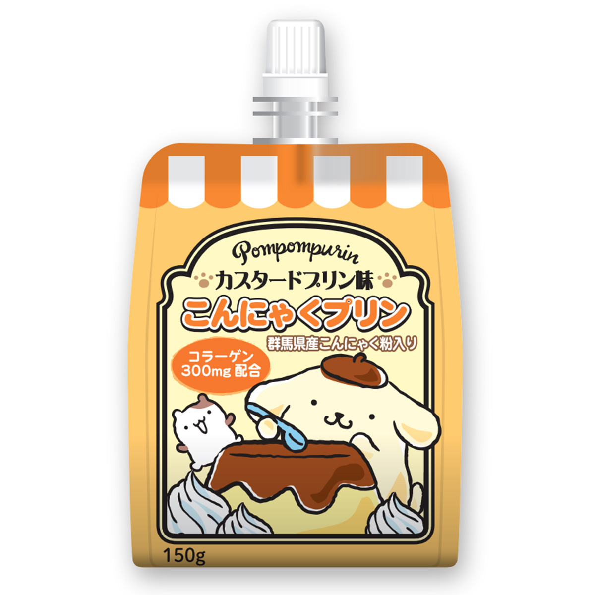 ゼリー飲料 飲むゼリー こんにゃくパーク ポムポムプリン カスタードプリン味こんにゃくプリン 蒟蒻 プリン 置き換え (150g*6個入)｜konnyakupark｜02