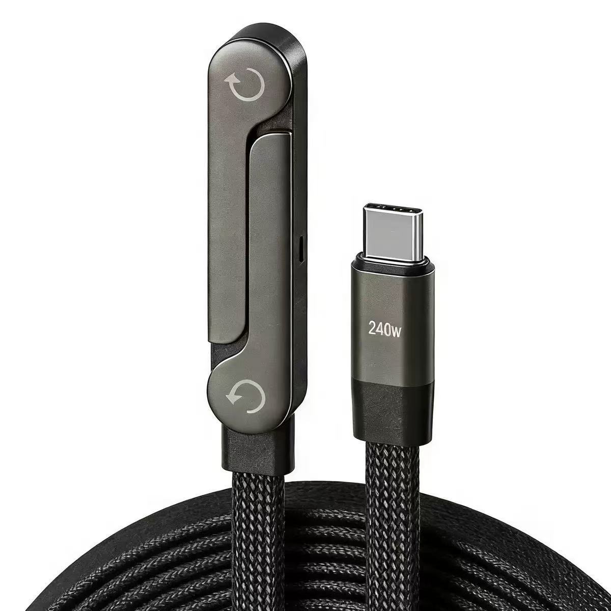 新品開催10%off】高速充電ケーブル 240W 折りたたみ式 1.5m 角度調整