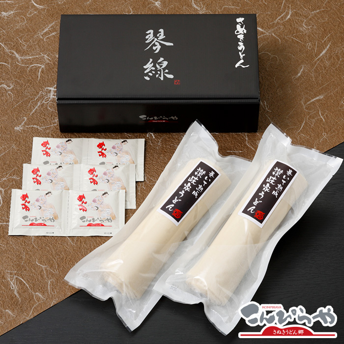 Yahoo! Yahoo!ショッピング(ヤフー ショッピング)「琴線」巻いて熟成讃岐家うどん2本セット（6人前）つゆ付 贈答用特別化粧箱入り
