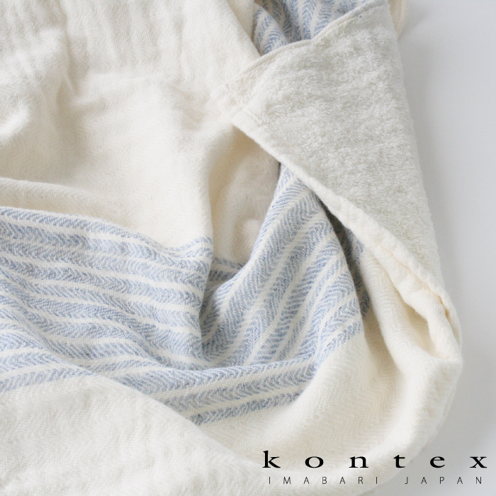コンテックス(kontex) 　今治　バスタオル　ガーゼ　日本製　コットン　パイル　柔らかい　吸水速乾（フラックスライン　バスタオル）｜kontex-towel
