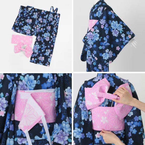メゾピアノ 新品未使用 130cm 浴衣 桜柄 mezzo piano（メゾピアノ）の「桜柄 浴衣（浴衣）」 - WEAR