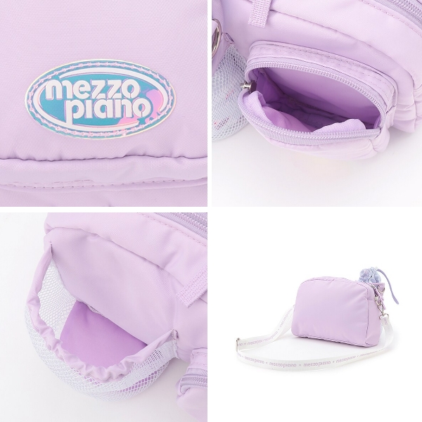 メゾピアノmezzopiano★新品タグ付パールハンドバッグ★ラベンダー mezzo piano メゾピアノ ペットボトルホルダー付ショルダー