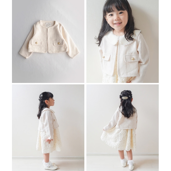 cotocotte コトコト ツイードジャケット 80 90 100 110 120 130cm 入園