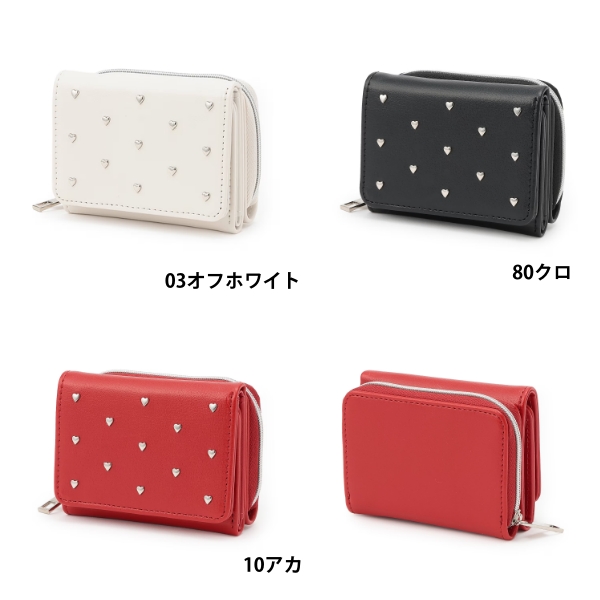 LOVETOXIC Lovetoxic ラブトキシック ハートスタッズ3折財布 オフ