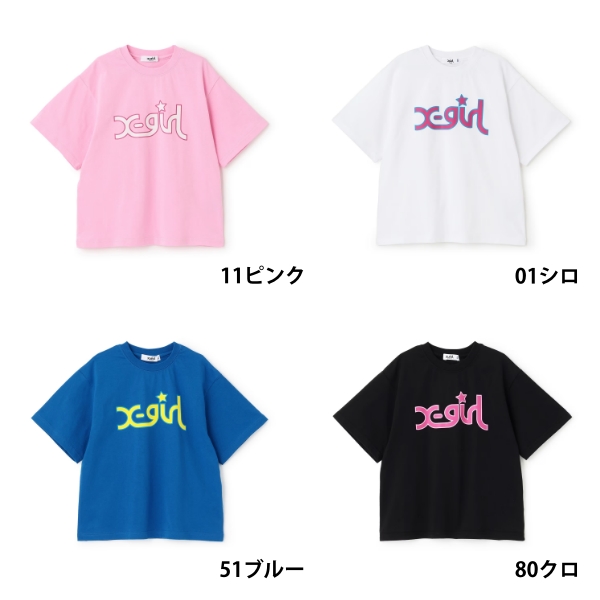 【未使用】x-girlステージス140 ピンク ブラック 2枚セット X-girl Stages（エックスガールステージス） エックスガール