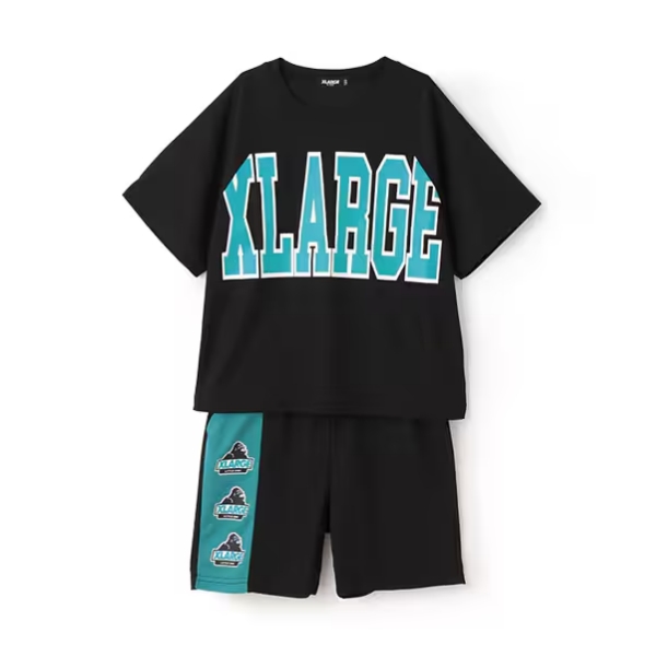 XLARGE KIDS エクストララージ キッズ 配色ロゴ半袖T+ショート
