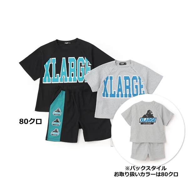 新品未使用紙タグ付XLARGE KIDS上下セット半袖Tシャツ＆ハーフパンツ80 新品未使用紙タグ付XLARGE KIDS上下セット半袖Tシャツ＆ハーフ
