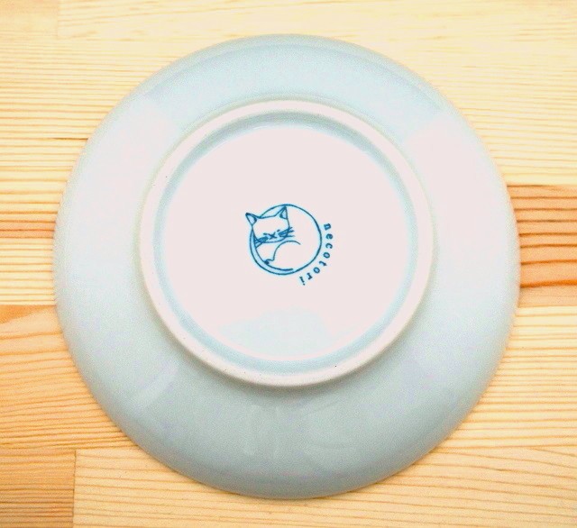 波佐見焼 日本製 neco皿 サカナノホネ 魚の食器 青い食器 皿 プレート