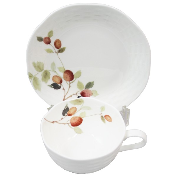 ナルミ NARUMI ルーシーガーデン ティーコーヒー兼用カップ＆ソーサー