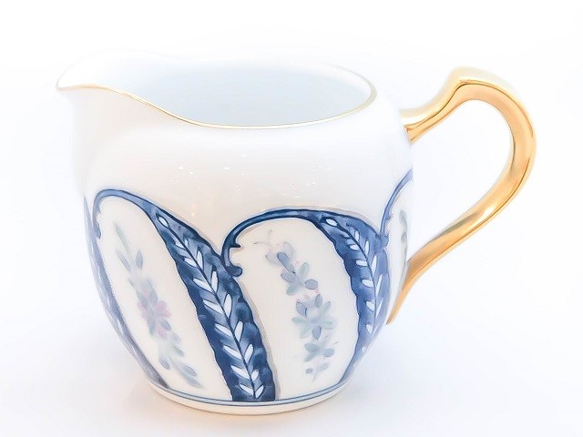 美品＊大倉陶園 呉須更紗 手描き ティーポット クリーマー シュガーポット