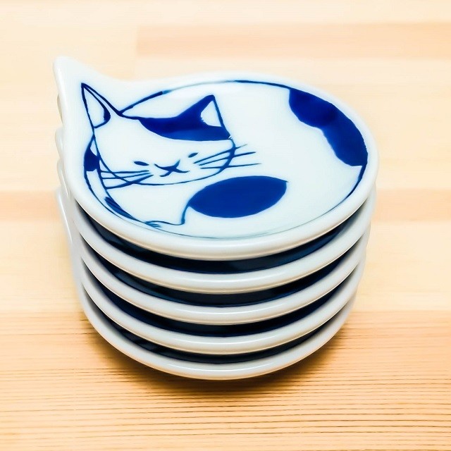 波佐見焼 日本製 豆neco皿 トラ ブチ コテツ ミケ ハチワレ 猫柄