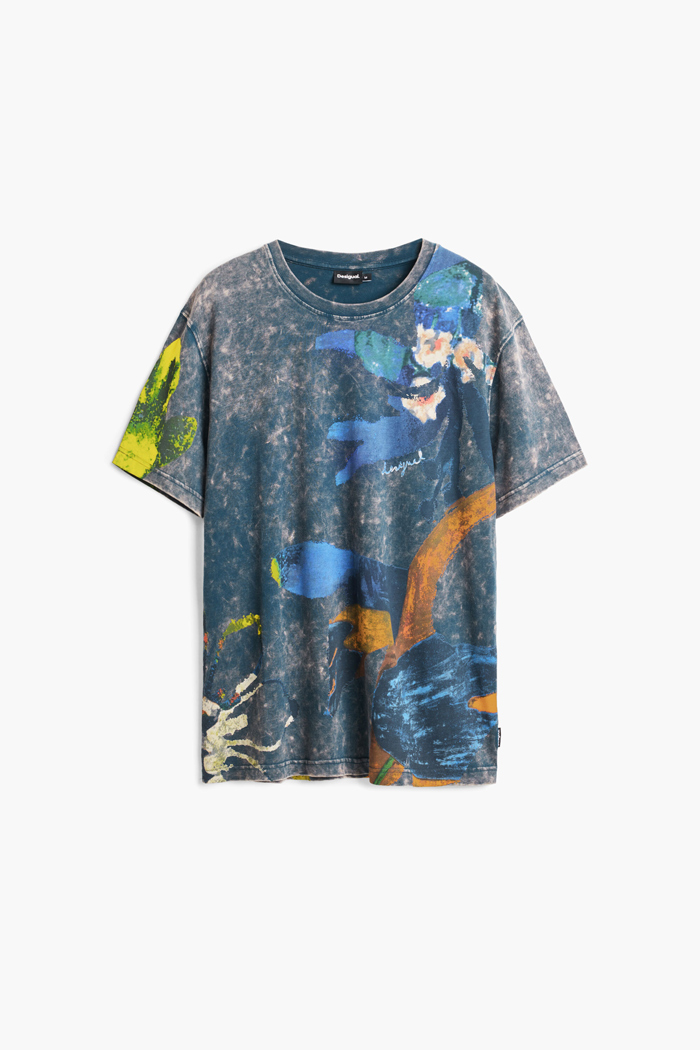 Desigual（デシグアル） 26SMTK16 メンズ 花柄アートプリントTシャツ