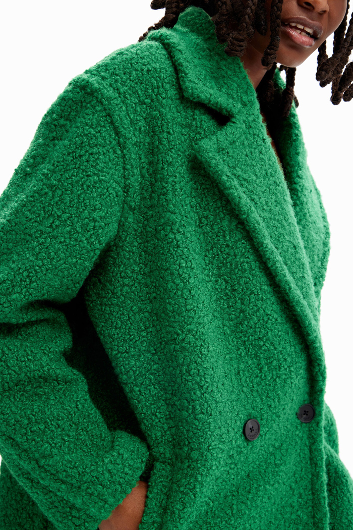 23AW美品　定価3.5万　デシグアルDesigual ブークレチェスターコート Desigual デシグアル DESIGUAL レディースコート 冬物 アウター