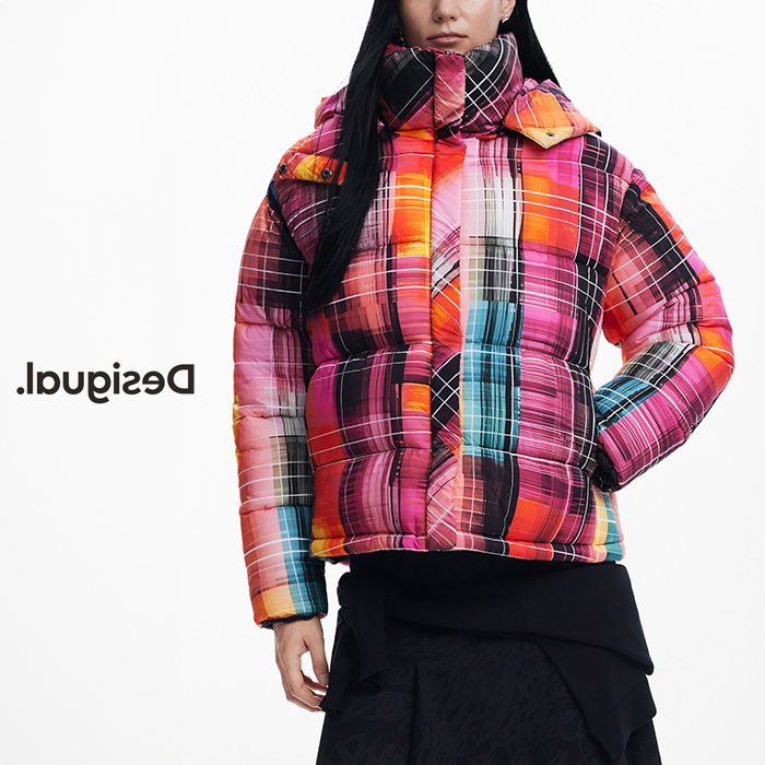 【Desigual 】デシグアル レディース　アウター 中綿ジャケット　S リバーシブル中綿ジャケット 女性用 I Desigual.com