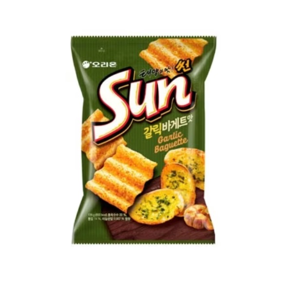 サンチップ 4袋　80g ガーリックバゲット味 SUN　大人気のお菓子　韓国大人気
