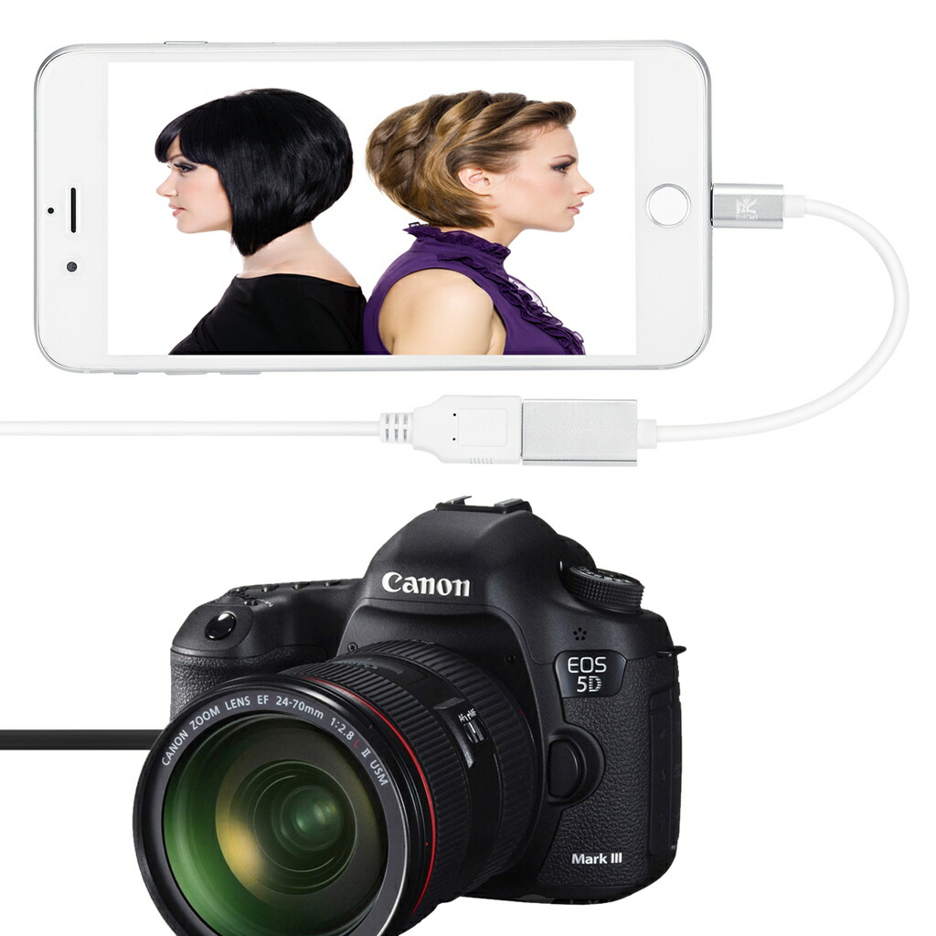 RoiCiel OTG ケーブル USBA(メス)→Lightning(オス) iphone MIDI USB