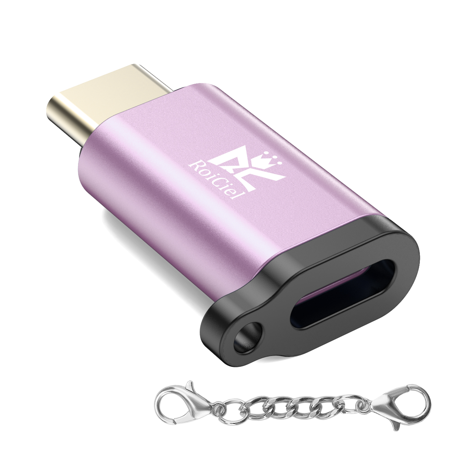 RoiCiel LightningからType-Cへアルミニウム合金製変換アダプター