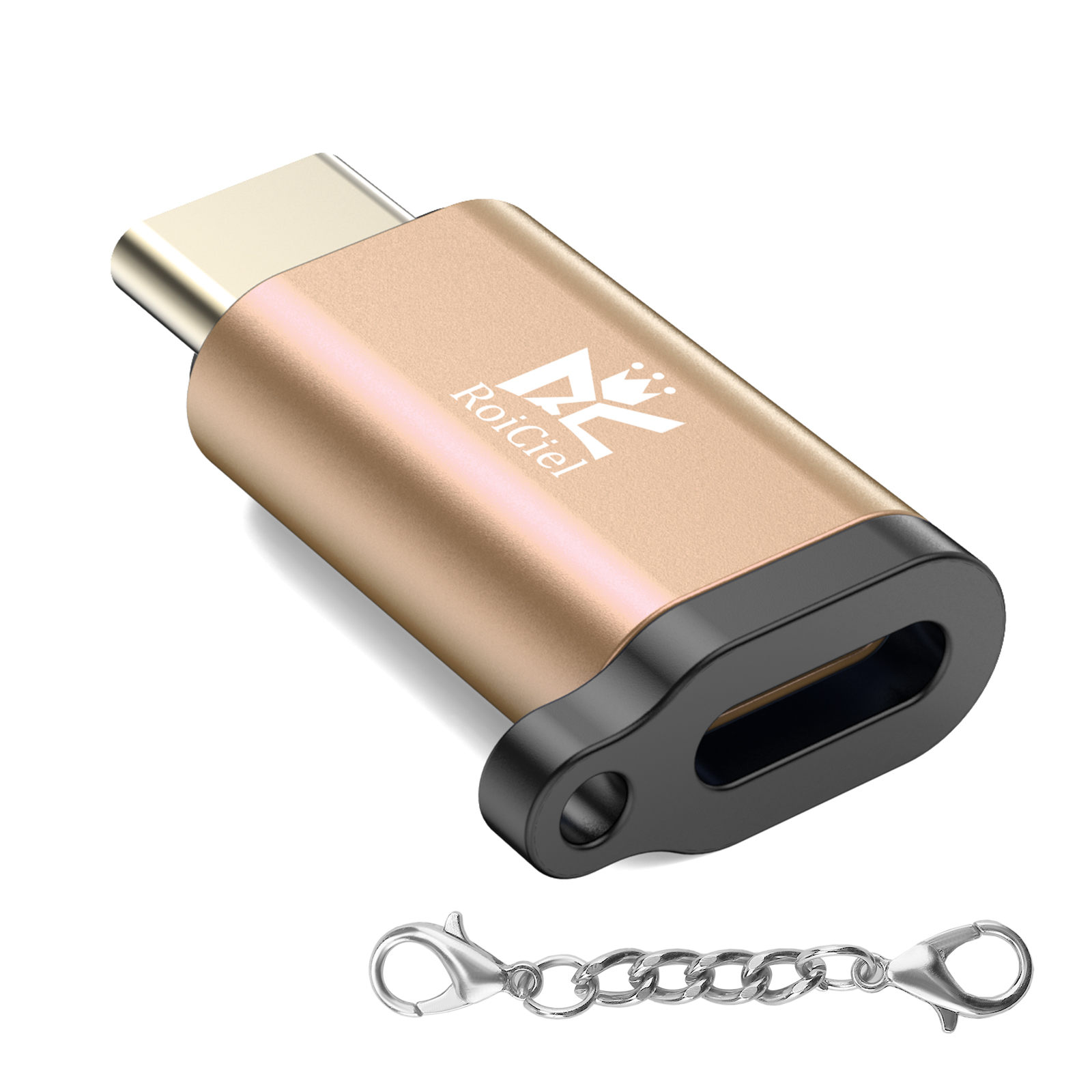 RoiCiel LightningからType-Cへアルミニウム合金製変換アダプター