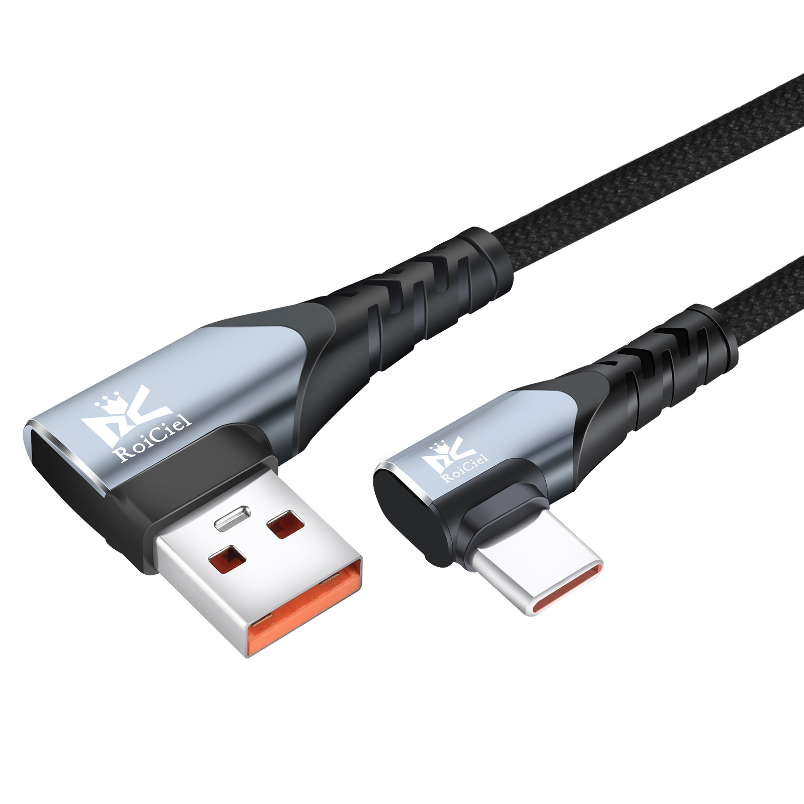 RoiCiel L字型コネクター USB-A to USB-C ケーブル最大66W出力対応11V 6A急速充電 USB3.0 最大5Gbpsデータ転送 Type-Cアンドロイド スマホ その他USB-C機器対応
