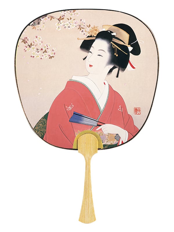 うちわ 日本画うちわ 中型 100部 18種類 海外 お土産用 : DVD・CD