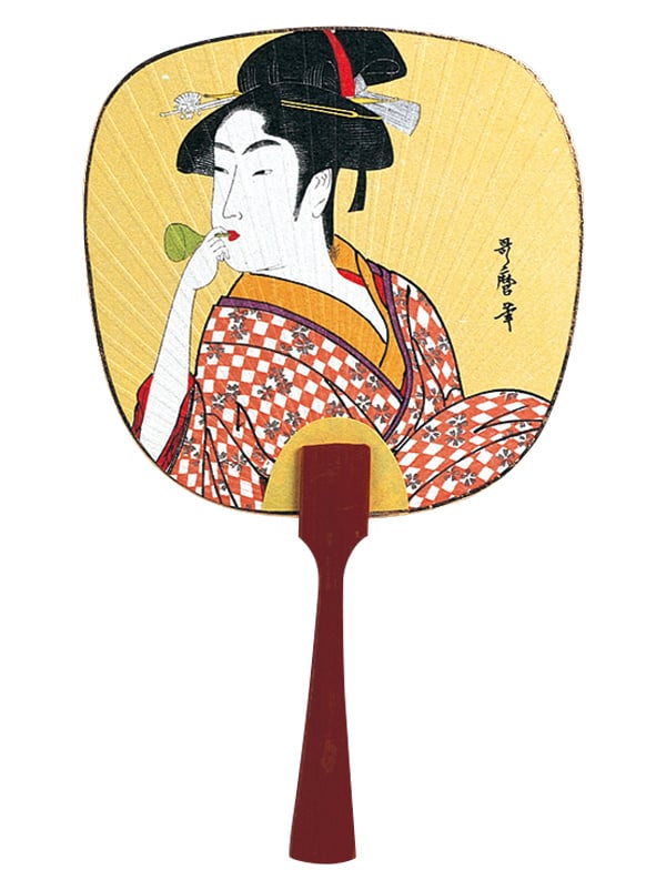 うちわ 日本画 豆うちわ 100部 15種類 海外 お土産用 : DVD・CDケース