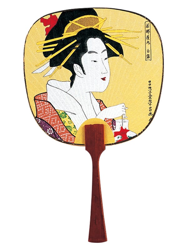 うちわ 日本画 豆うちわ 100部 15種類 海外 お土産用 : uchiwa 