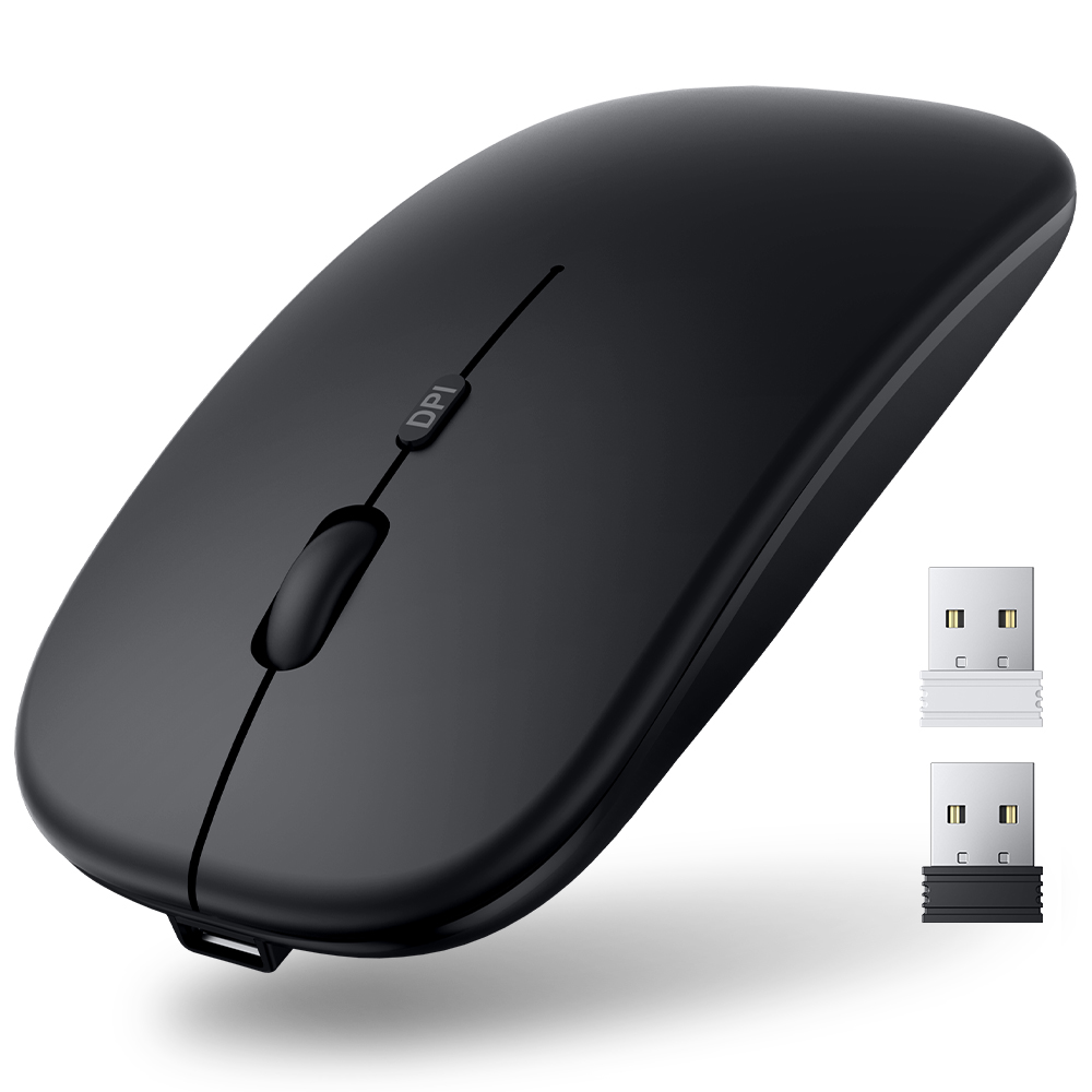 マウス ワイヤレスマウス 充電式 Bluetooth 5.2 LED 光学式 超薄型 2.4