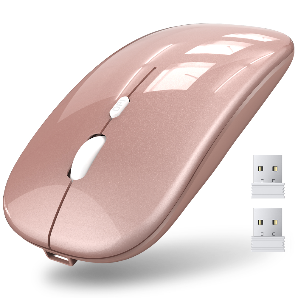 マウス ワイヤレスマウス 充電式 Bluetooth 5.2 LED 光学式 超薄型 2.4