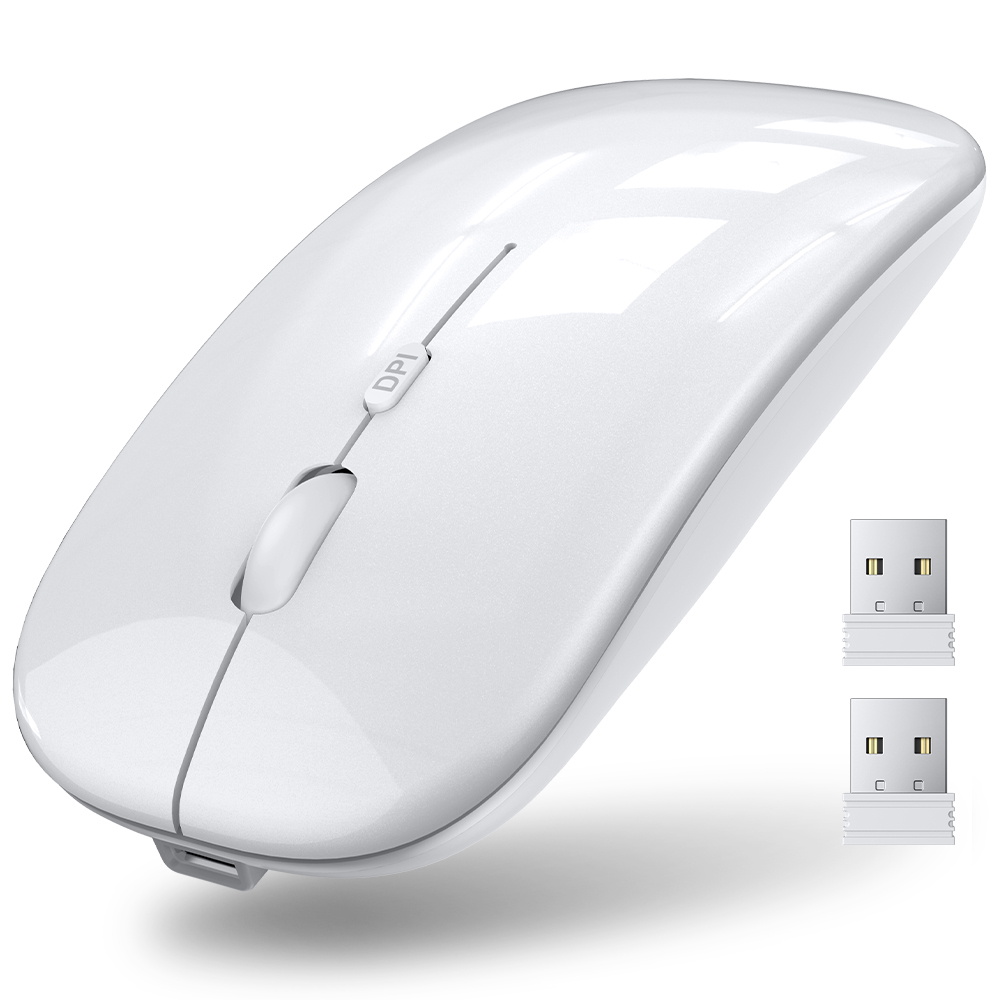 マウス ワイヤレスマウス 充電式 Bluetooth 5.2 LED 光学式 超薄型 2.4