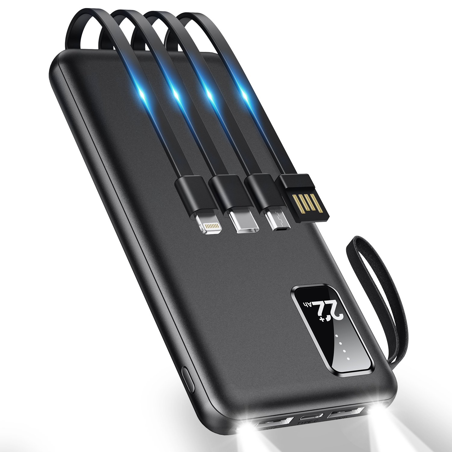 モバイルバッテリー 大容量 小型 軽量 22800mAh 薄型 5台同時