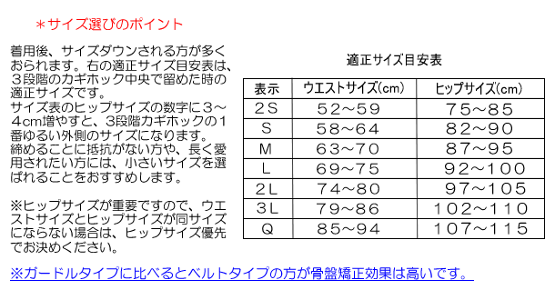 サイズ表