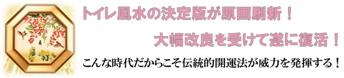 おトイレ風水の決定版が原画刷新！大幅改良を受けて遂に復活！こんな時代だからこそ伝統的開運法が威力を発揮する！