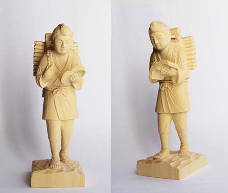 勉学に励む「二宮金次郎」置物
