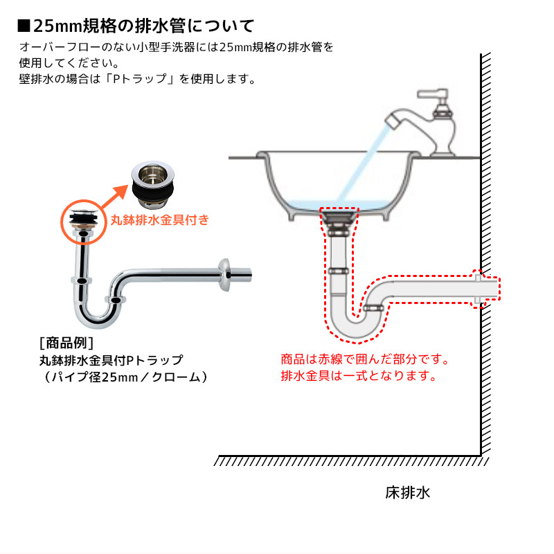 アフレナシ Pトラップ 交換 エッセンス 交換 排水口金具付Pトラップ 25 EP17120 壁排水