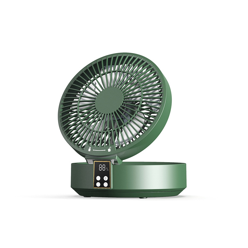 扇風機 小型 卓上扇風機 自動首振り LEDディスプレイ表示 リモコン＆タイマー機能 静音 折り畳み式 角度調整 壁掛け USB充電式 3段階風量 熱中症対策｜kotetsu0515｜03