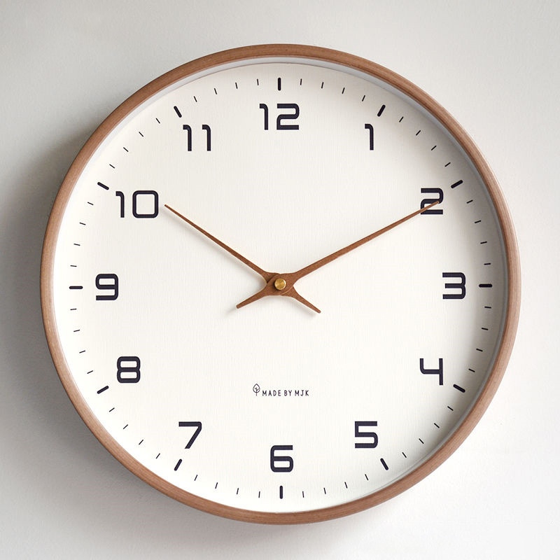 壁掛け時計 Wall Clock 木枠 壁掛け シンプル 部屋装飾 クロック インテリア 非電波 ウォールクロック インテリア 大きい ナチュラル シンプル｜kotetsu0515｜06