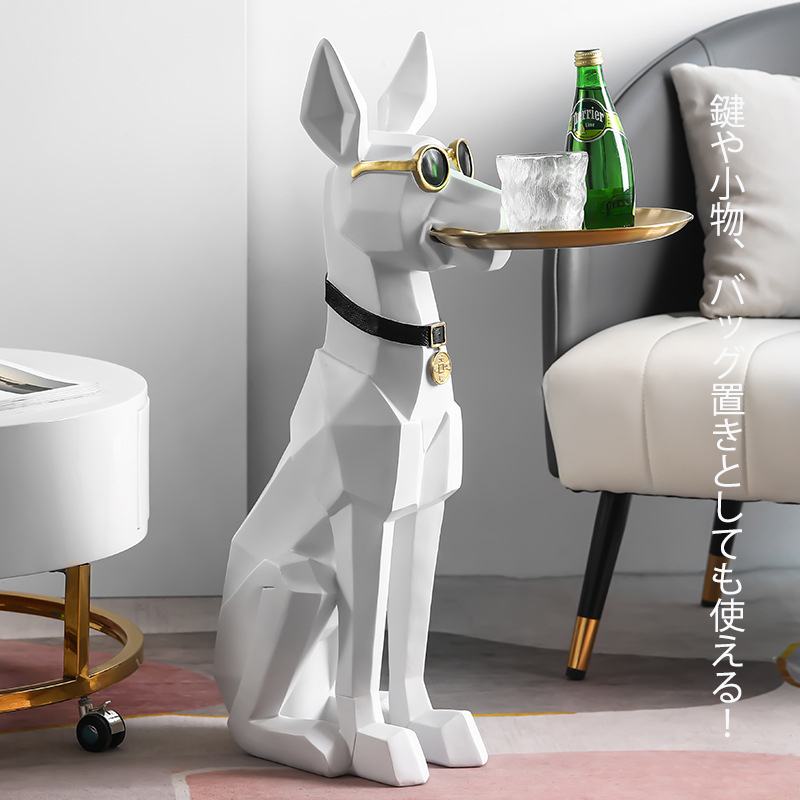 公式サイト - ハイブランドの新作が続々登場 犬 ドーベルマン インテリア お盆 トレイ いぬ 北欧 イヌ 置物
