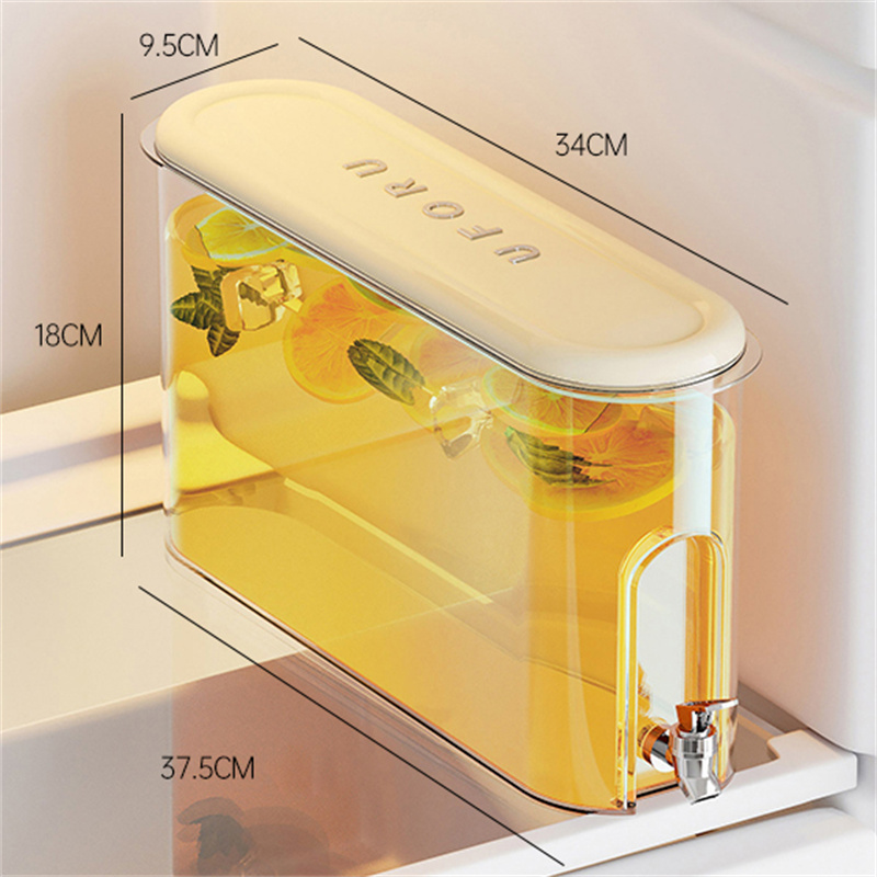 麦茶ポット ピッチャー お茶ポット冷水筒 冷蔵庫ポット 蓋付き 大容量 4L 透明 耐熱 保冷 ドリンクサーバー 広口 卓上 冷蔵庫ジャグ 蛇口付き | ブランド登録なし | 01