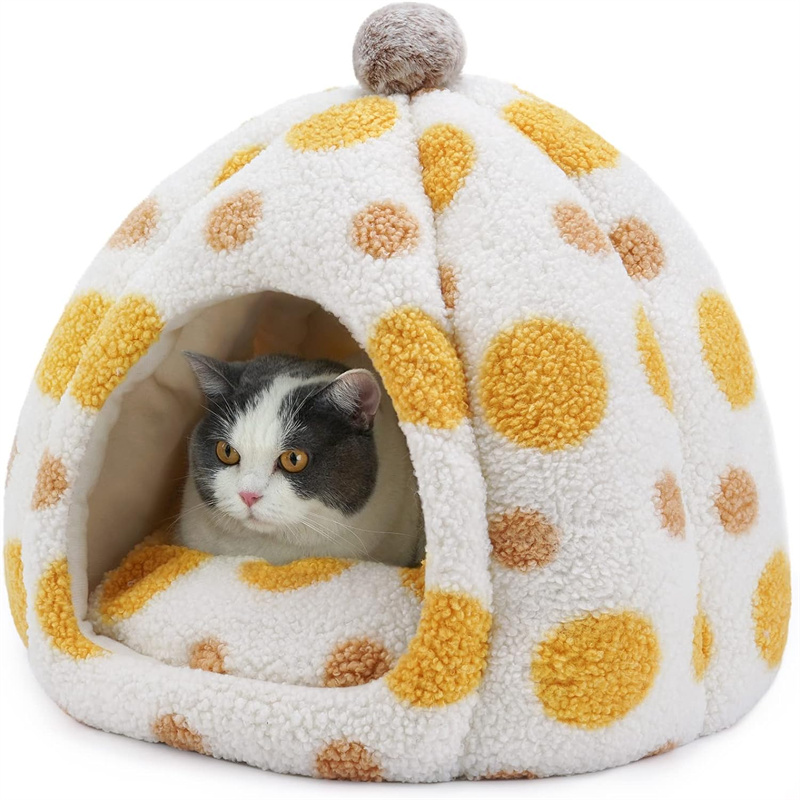 猫 ハウス 冬 ドーム型 ペットハウス ペットベッド 猫 ペット ベッド ドームハウス ペットベッド ドーム型 ベッド カボチャ型 冬用