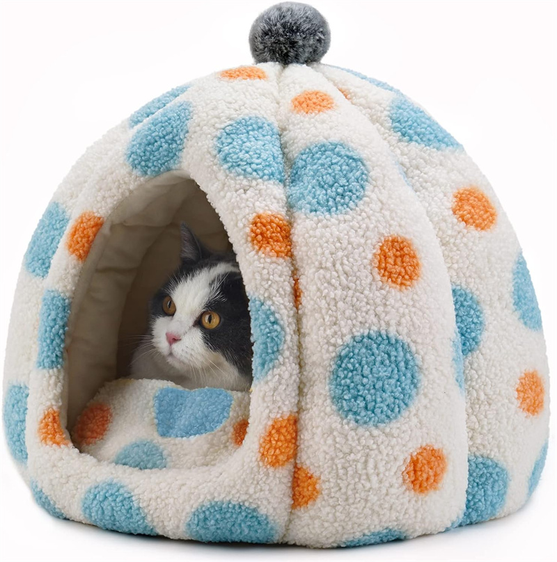 猫 ハウス 冬 ドーム型 ペットハウス ペットベッド 猫 ペット ベッド ドームハウス ペットベッド ドーム型 ベッド カボチャ型 冬用