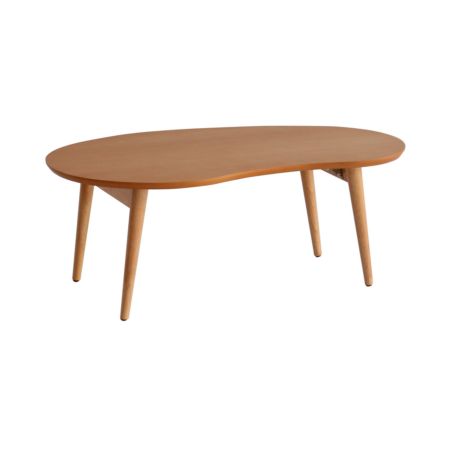 ローテーブル ちゃぶ台 座卓 折りたたみテーブル センターテーブル 円卓 リビングテーブル 丸 80cm テーブル ビーン型 木製 円形 T-2586