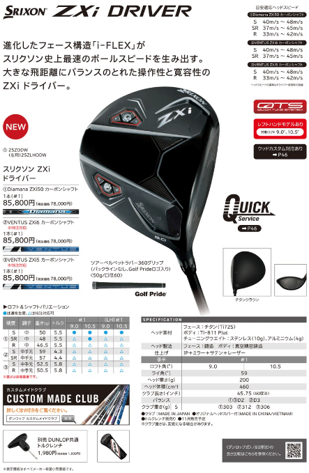 2025 新作 最新モデル）ダンロップ スリクソン DUNLOP SRIXON ZXi