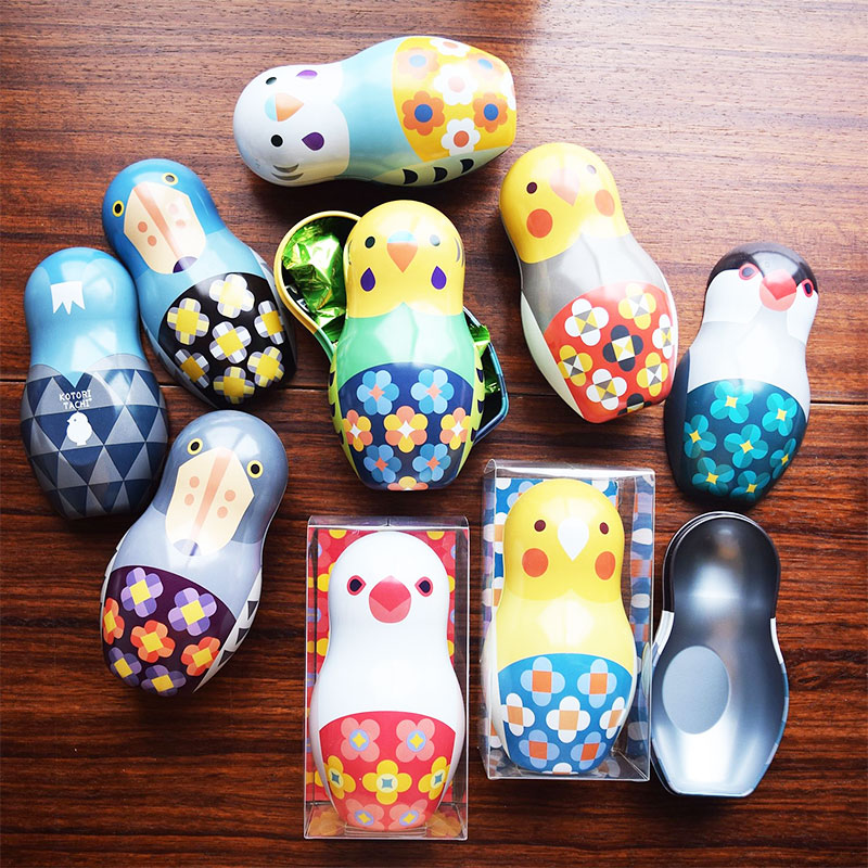 KOTORITACHI】 2025 ◇ コトリョシカ缶チョコ ☆ハシビロコウ(ブルー