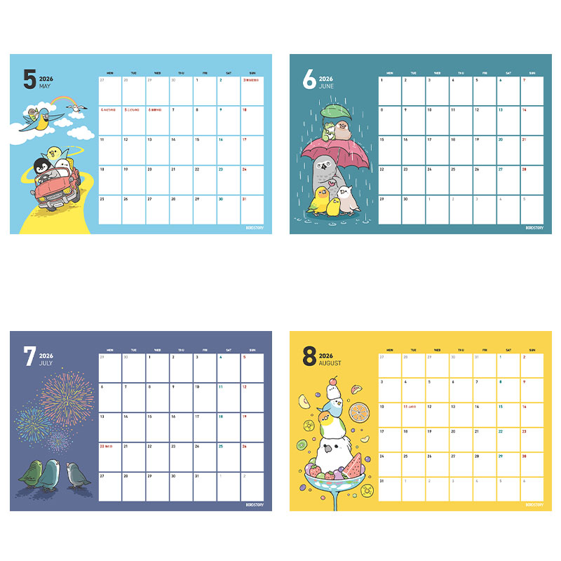 BIRDSTORY】2026年 卓上カレンダー ◇ゆうパケット対応◇ : ことり