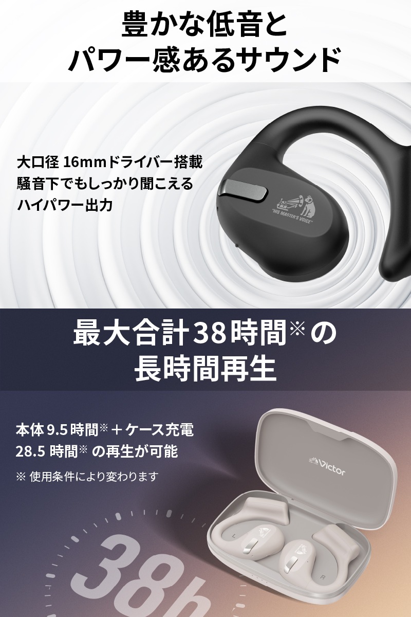 Victor HA-NP50T ワイヤレスイヤホン Victor HA-NP50T – e☆イヤホン