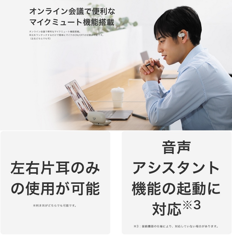 Victor（ビクター） 耳をふさがない完全ワイヤレスイヤホン HA-NP35T