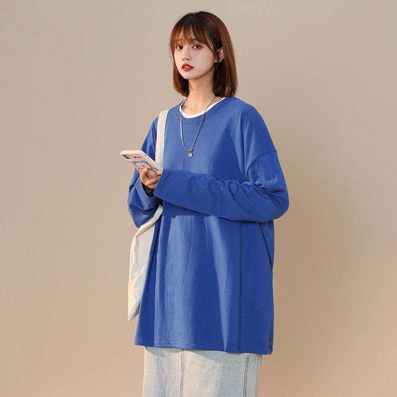 ス tシャツ カットソー ロンT レディース 長袖 韓国系 無地 おしゃれ 白 速乾 カジュアル カジュアル かわいい ゆったりおすすめ ス tシャツ カットソー ロンT レディース 長袖 韓国系 無地
