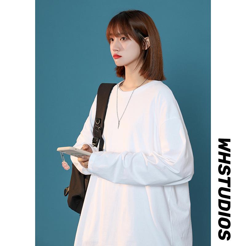 ス tシャツ カットソー ロンT レディース 長袖 韓国系 無地 おしゃれ 白 速乾 カジュアル カジュアル かわいい ゆったりおすすめ ス tシャツ カットソー ロンT レディース 長袖 韓国系 無地