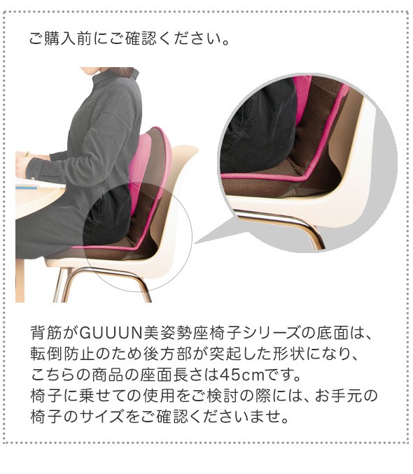 背筋がGUUUN 美姿勢座椅子 コンパクト　ご購入前にご確認ください。