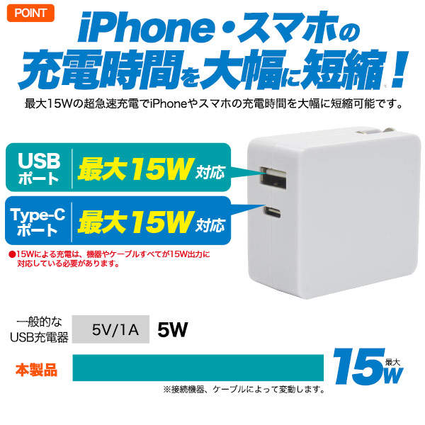 Xiaomi 【互換品】 シャオミ 対応 15WアダプターとType-C